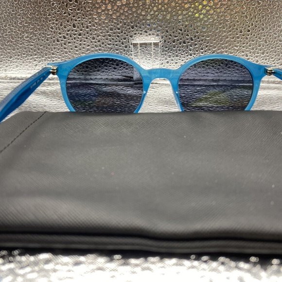 CÉLINE CL41408 21H Unisex Blue Plastic Round Sunglasses Shades 47/20/140 NWOT - Picture 4 of 4